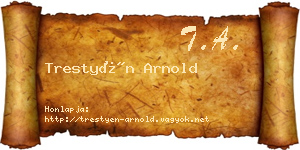 Trestyén Arnold névjegykártya
